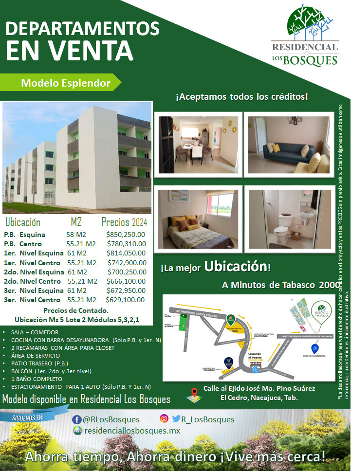 Nuevo Modelo de departamento desde los $615,300.00